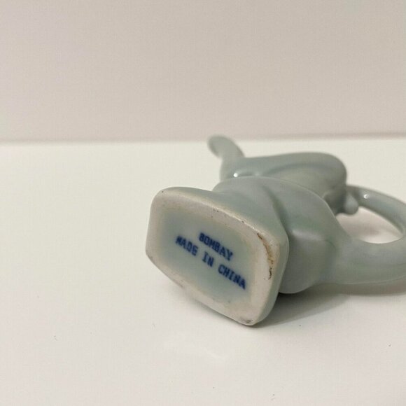 Vintage Bombay Company Miniature Celadon Monkey Teapot 3.5 Inch Tall - Picture 10 of 12